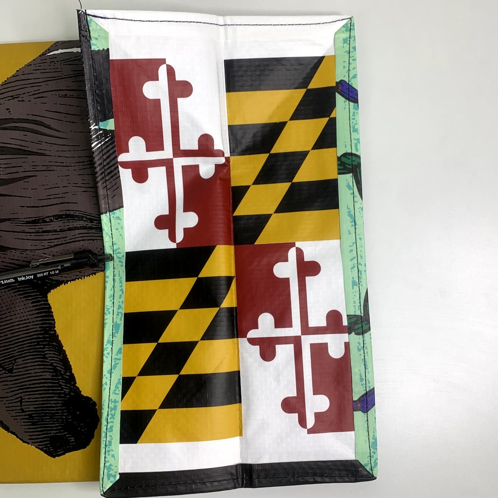Trader Joe’s Maryland MD Tote Bag Reusable Shopper Horse Crab Oriole Flower Flag - Picture 5 of 5